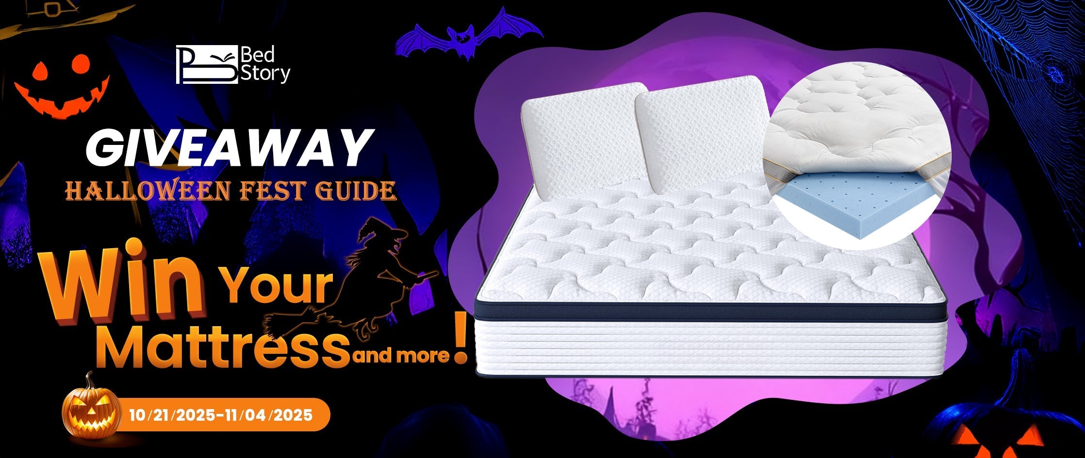 đ BedStory Halloween Giveaway: Cozy Nights, Spooky Vibes & Sweet Dreams