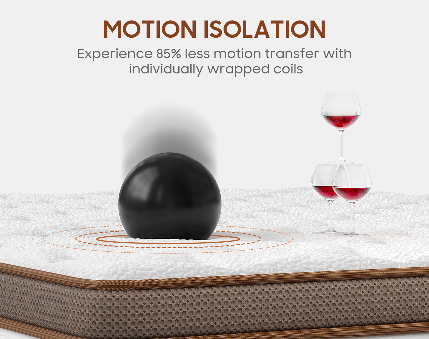 White Brown Hybrid Mattress