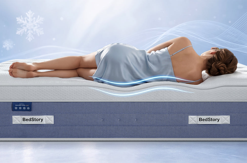 Cooling mattress pressure relief for side sleepers