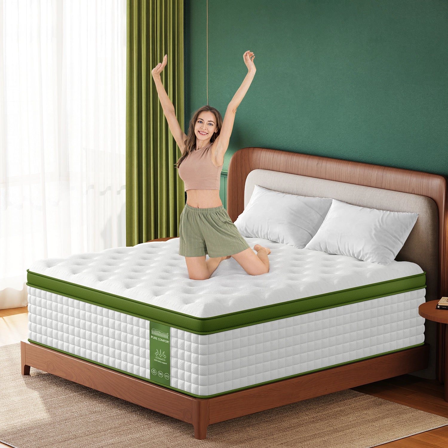 Queen Green Firm Mattress
