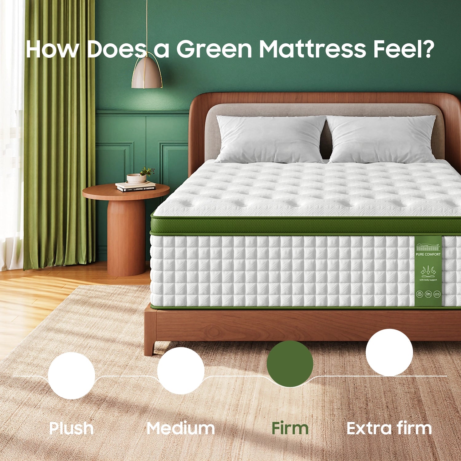Queen Green Firm Mattress