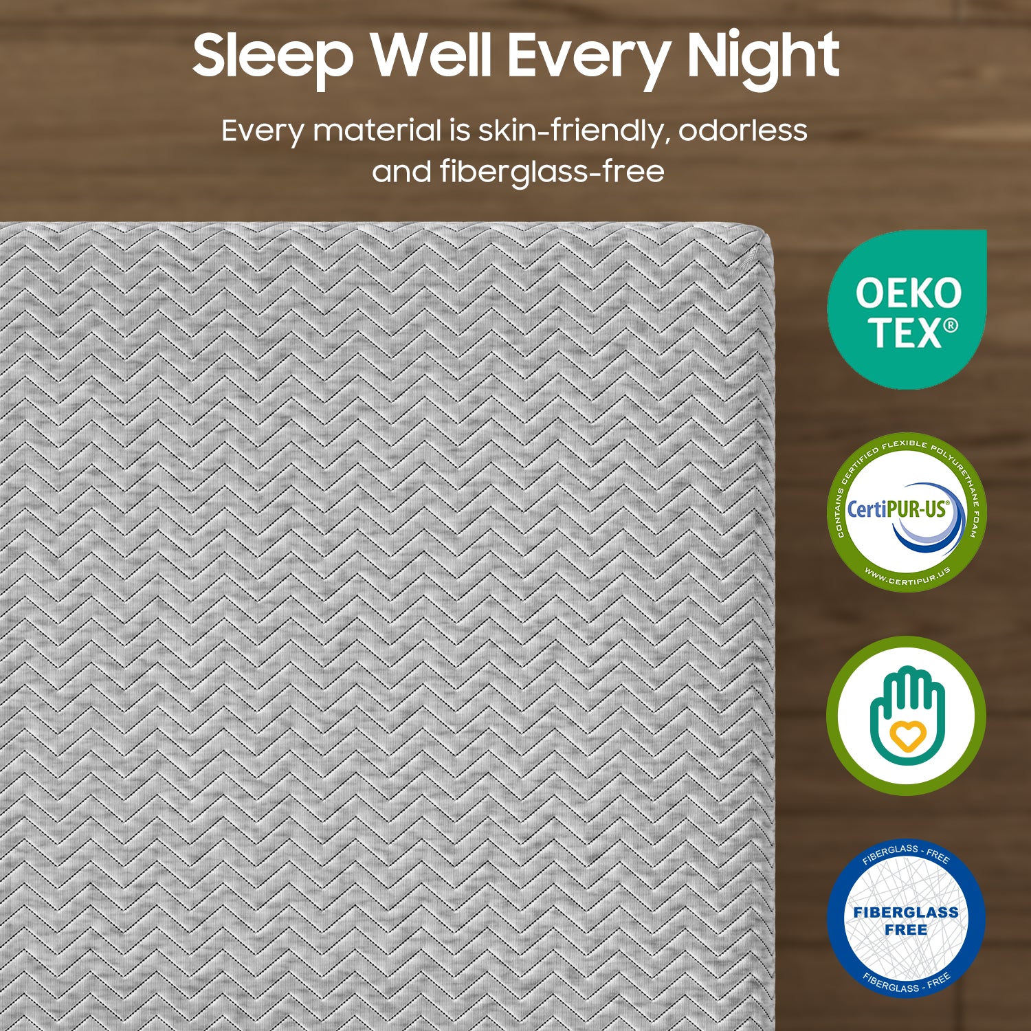 Grey Curve Support Topper