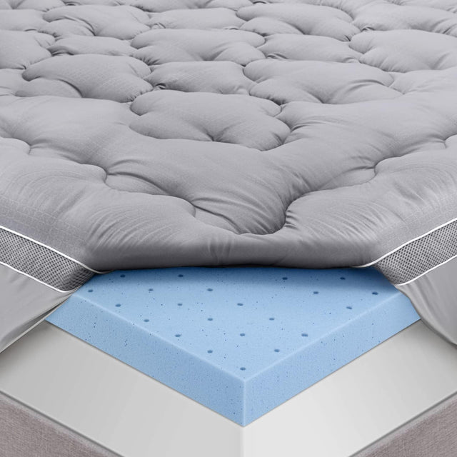 BedStory 4 Inch Contouring Memory Foam Mattress Topper for Enhanced Sleep Comfort