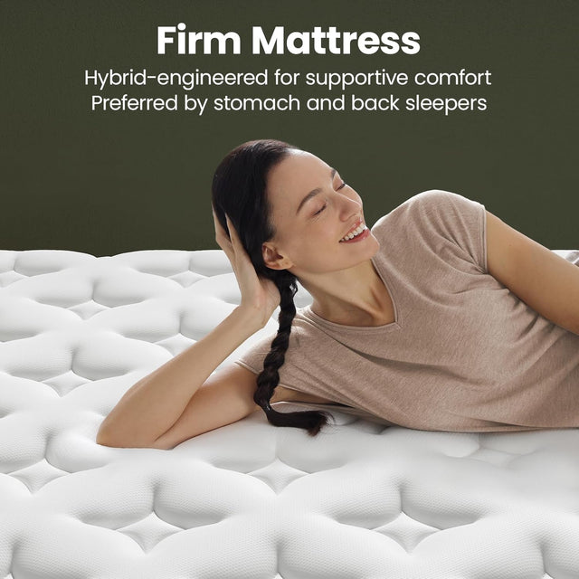 BedStory 12-14 Inch Hybrid Mattress with Advanced Lumbar Support