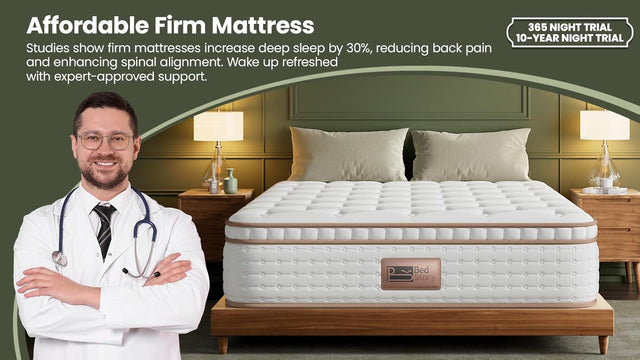 BedStory 12-14 Inch Hybrid Mattress with Advanced Lumbar Support