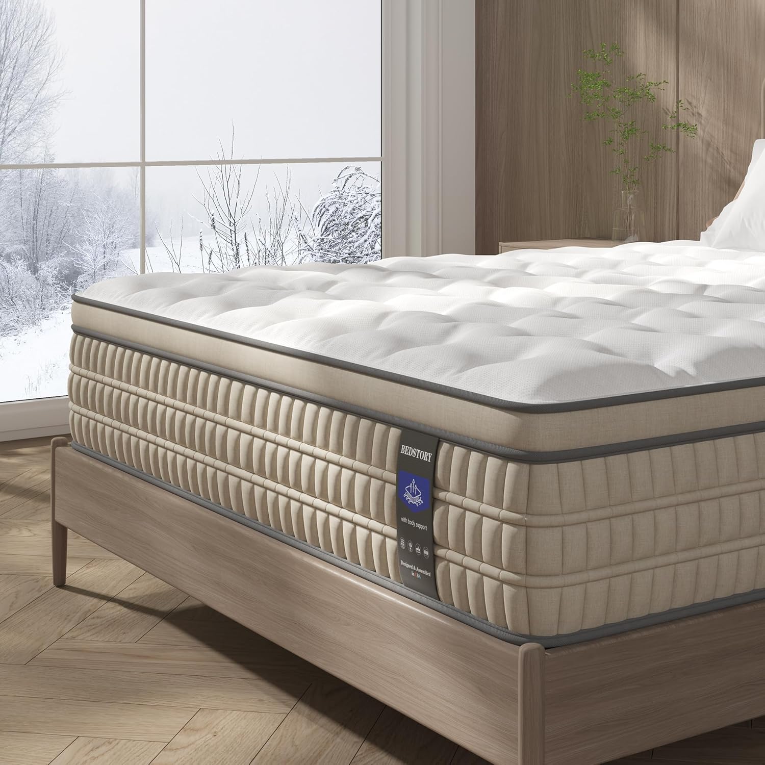 BedStory® 10 - 14 Inch Cool Gel Memory Foam Hybrid Mattress | Medium  Firmness