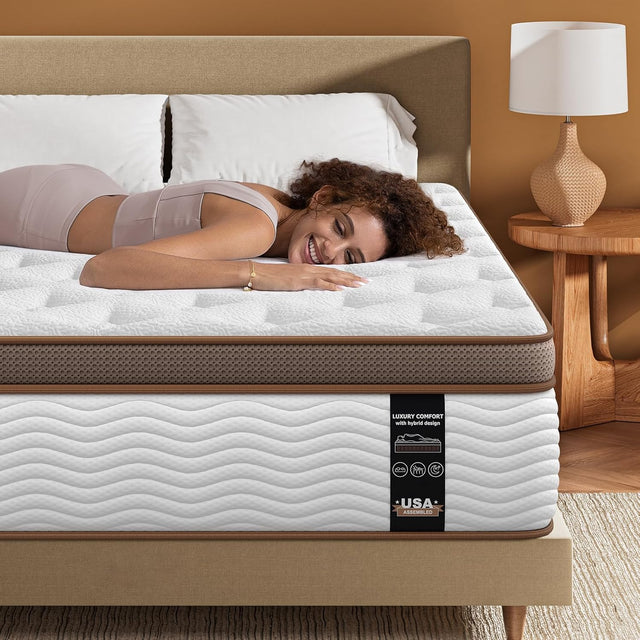 BedStory Premium Queen Mattress 14 Inch - Hybrid Mattress with Advanced Pocket Spring Technology - Optimal Spinal Support - Pain Relief and Motion Isolation, CertiPUR-US Certified