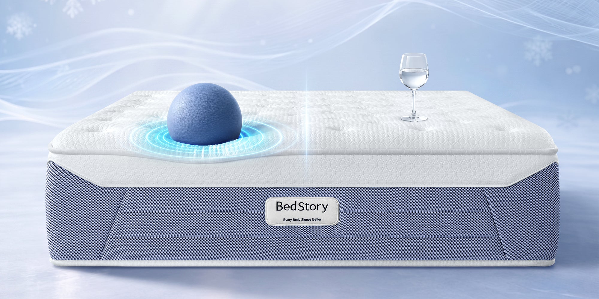Pocket coil motion isolation in hybrid cooling mattress