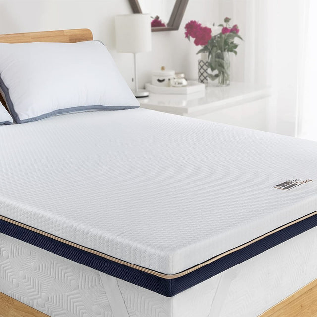 BedStory® 3 Inch Gel-Infused Memory Foam Mattress Topper with Removable Cover