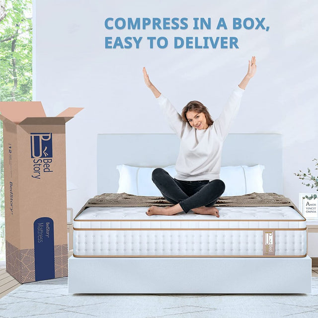 BedStory® 10 - 14 Inch Memory Foam Hybrid Mattress