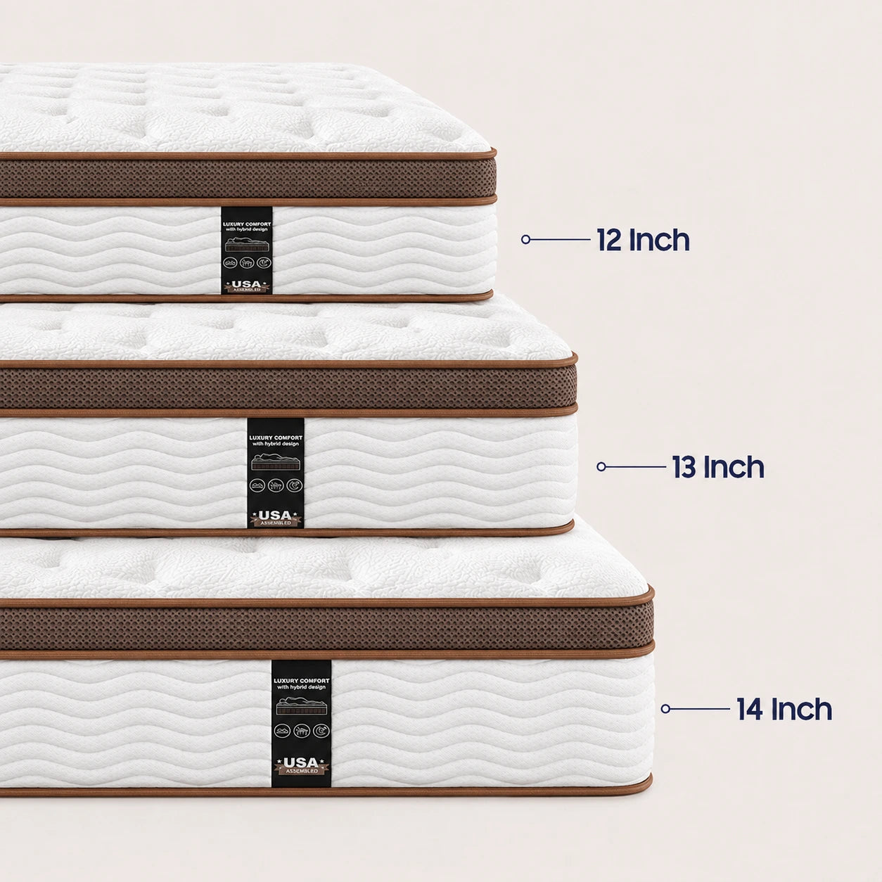 White Brown Mattress